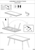 Dining Table 180cm Medium Size Solid Acacia Wooden Frame in Silver Brush Colour V43-DT-SSH