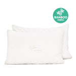 Giselle Bedding Memory Foam Pillow Bamboo Cover Twin Pack PILLOW-MEFO-BAM-S