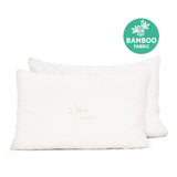 Giselle Bedding Memory Foam Pillow Bamboo Cover Twin Pack PILLOW-MEFO-BAM-S