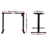 Artiss Electric Standing Desk Frame Only Height Adjustable 70KG Load Black HASD-114G-BK