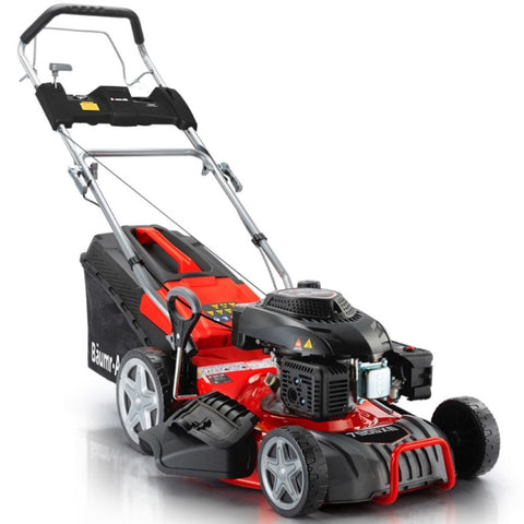 BAUMR-AG 18" 224cc Electric Start Self Propelled Lawn Mower, 7 Height, Steel Deck, 6HP, 4-Stroke V219-MOWSPRBM18EA