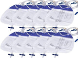 10 Pack Urinary Drainage Bag with Anti-Reflux Chamber - 1500mL Urine Bags with 48" Tube Drainage, V1192-AZ-W-28298