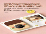 Kids Instant Print Camera with 3 Paper Rolls - Zero Ink Thermal Digital Camera & Video Recorder V888-ELOSUNG41849