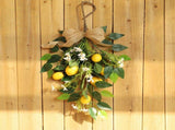 Artificial Lemon Teardrop Wreath Wall Hanging Teardrop Lemon Fruit Wreath Artificial Lemon Swag V1294-YM0714-211231XU01-2