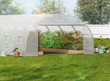 Walk-in Tunnel Greenhouse, 19.4x9.7x6.5 ft Hoop House Greenhouse Tunnel, Plant Hot House with V952-SDXWS20X10X78IHE2V0