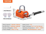 Magnetic Lifter, 100 kg/220 lbs Pulling Capacity, 2.5 Safety Factor, Neodymium & Steel, Lifting V952-YCXPU100KGN42OJ37V0
