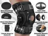 Large Shock Absorption Knee Brace, Compression Sports Hinged Support Knee brace, shock absorption, V1107-CS-YTCH4