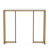 Artiss Console Table Marble Effect White&Gold FUR-Z-IND-DESK-MB-GD