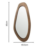Mid Century Asymmetric Wood Framed Wall Mirror 40x85cm V637-18906MIR