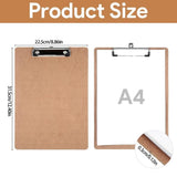4Pcs Hardboard Office Clipboards A 4 Letter Size Clipboard with Low Profile Clip Office School V1370-AZ4-12604