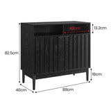 Sarantino Eleni 2-Door Sideboard - Black TBL-751-00-BLK