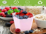 Mini dessert cups 50 pieces reusable - clear - square plastic dessert cups - cheesecake V1259-DP01-BO-230