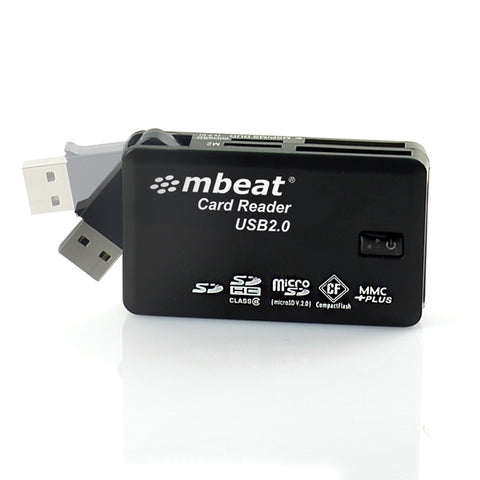 MBEAT USB 20 All In One Card Reader - Supports SD/SDHC/CF/MS/XD/MicroSD /MicroSD HC / SONY M2 V177-L-USMB-USB-MCR01