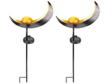 2pcs Solar Moon Lamp Waterproof Garden LED Light Decor Metal Outdoor Lawn Flame Lanterns V1294-YM0901-3111200242011