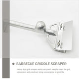 Stainless Steel Professional Griddle Scraper with Wide Blade and Splash Guard for BBQ and Kitchen V1192-AZ-W-32798