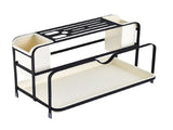 Chopsticks Draining Rack Multifunctional Carbon Steel and PP Kitchen Counter Utensil Holder Black V1294-YM0901-3118240168612