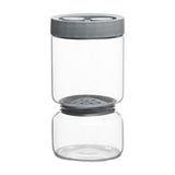 Borosilicate Glass Pickle Jar with Strainer and Leak-Proof Lid, Hourglass Fermentation Container for V1341-ZY-359AR7Z8-KHAKI-9524CM1340ML