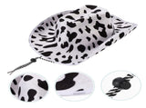 Cow Print Cowboy Hats Adjustable Chin Strap, Halloween Costume Dress Up, Wild West Themed Parties, V1366-AZ2-W-06305