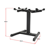 Powertrain Eon Dial Up 72KG Adjustable Dumbbells Pair with Stand - Green DMB-B10-036-GN-2S