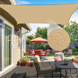 3m x 3m Waterproof UV Protective Sun Sail for Garden Terrace Pool and Camping, Light Orange V1188-MS-325-0996