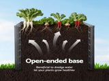 Green Fingers 2x Garden Bed 100x100x77cm Planter Box Raised Container Galvanised GARDEN-ALUMGR-10-FC2