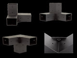 Roof Pergola Gazebo Shed Matte Black Steel Brackets DIY Kits V63-847751