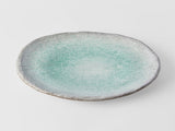Plate Oval 25cm Aqua Splash Glaze V637-C5422