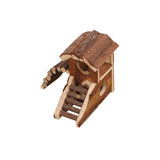 Hamster Wood House Hamster Hideout Hut for Dwarf Hamsters Mice Small Gerbils V1369-AZ3-W-02868