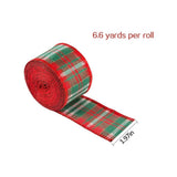 4 Rolls Christmas Burlap Wired Ribbon for Craft, 24 Yards Red Buffalo Plaid Burlap Ribbon for Gift V1192-AZ-W-25776