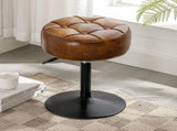 Adjustable Vanity Stool, 360&degSwivel Vanity Chair for Makeup Room, Brown Stool Chair for Vanity, V1258-DP02-C-1416