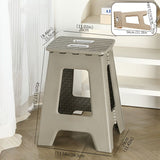 Gray folding step stool, compact stool, non-slip step stool, heavy-duty stool, home accessory, V1102-102-65455