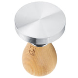 58mm Stainless Steel Flat Coffee Tamper Powder Pressed Hammer with Height Adjustable Wooden V1294-YM0901-3118200176411