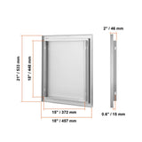 BBQ Access Door, 457x533 mm Single Outdoor Kitchen Door, Stainless Steel Flush Mount Door, Wall V952-DMABSCJM18X25F9BVV0
