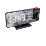 LED Digital Projection Alarm Clocks USB Electronic Ceiling Projector Alarm Clock with FM Radio for V1189-LC-RY-00451