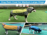 Dog Raincoat Lightweight Waterproof Reflective Hooded Cape Large Dogs Yellow XL V1263-JX-7974-4