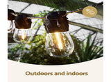 32m Solar Festoon Lights Outdoor LED String Light Christmas Party Decorations LIGHT-B-SOLAR-S14-30-WW