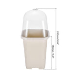 10PCS Seeding Starter Pots, Square Frosted Plastic Nursery Flower Pot with Ventilated V1370-AZ4-00455