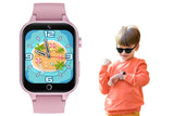 Kids Smart Watch Touch Screen Elastic Strap Smartwatch With Video Camera Pedometer-Orange V1263-JX-7641-1
