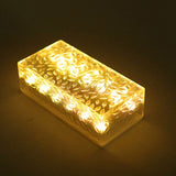 Solar Rectangular Ice Brick Light 12 LED Warm White Outdoor Garden Landscape Decorative Light, IP65 V1366-AZ2-W-15117