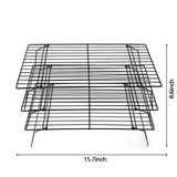 3 Tier Cooling Rack, Foldable Non-Stick Stainless Steel Wire Cake Rack for Pies, Pastries,15.7'' x V1192-AZ-W-12189