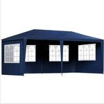 Instahut Gazebo 3x6m Marquee Wedding Party Tent Outdoor Camping Side Wall Canopy 6 Panel Blue GAZEBO-WED-C-FG-3X6-6W-BL