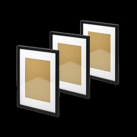 Photo Frames Collage Black A3 Picture Frame Wall Set Home Decor 3PCS V63-834041