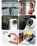 2K Mini Actionera, Thumb Wearable Vloggingera with Hands-Free POV Recording, Portable Helmet V1107-785-68770-BLK1
