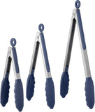 600F Heat Resistant Kitchen Tongs 7/9/12 inch Silicone Cooking Tong Set with Non Stick Rubber Tips V1258-DP02-C-356