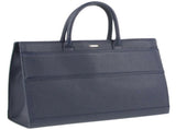 Morrissey Italian Structured Leather Tote Unisex Computer Bag Handbag - Navy V563-MO-3158_NVY