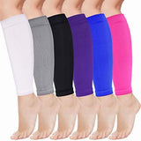 6 Pairs Calf Compression Sleeve Men Football Leg Sleeve Elastic Soccer Sleeve Calf Support Sock V1370-AZ4-17652