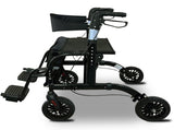 Orthonica Aluminium 2in1 Rollator Wheelchair with Foldable Frame Black & Silver FRW-MAS-2N1-BK