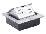 Pop Up Floor Outlet Box Embedded IP44 Waterproof Weatherproof USB Floor Electrical Outlet for Dining V1294-YM0901-3114240048311