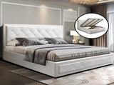 Artiss Bed Frame King Size Gas Lift White TIYO CARDIFF-BEDROOMSUITE-34CM-K