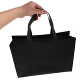 20Pcs Non Woven Grocery Tote Bags for Individuals and Businesses Black V1369-AZ3-W-18681